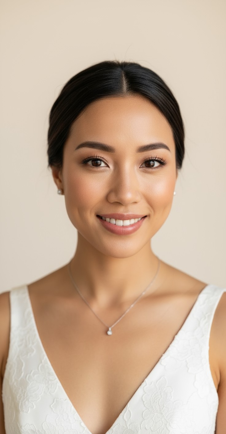 After Simple Bun Hairstyle For Wedding